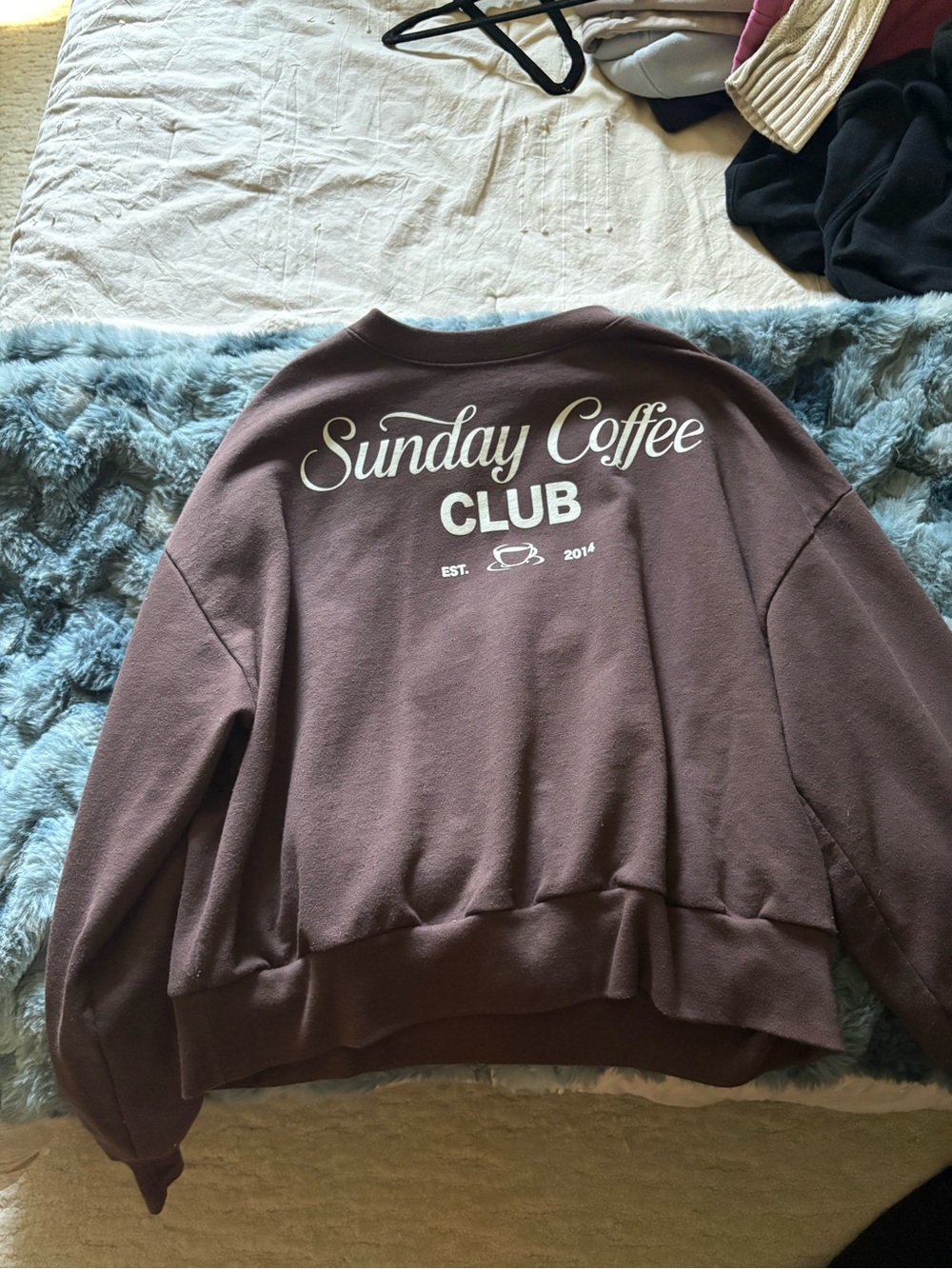 Modern Lux Brown "Sunday Coffee Club" Graphic Crewneck